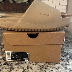 Nike Beige Slide Sandals